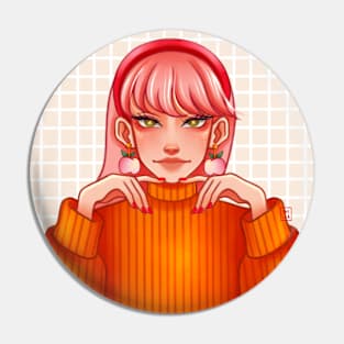 Pink and Orange Pin