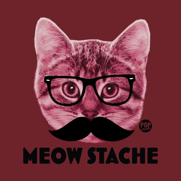 MEOW STACHE by toddgoldmanart