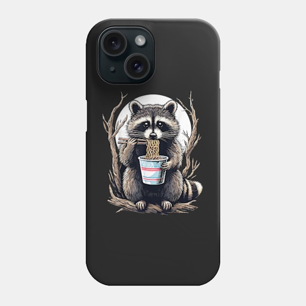 Raccoon Eating Instant Noodle Cup Funny Gifts For Women Men T-Shirt Phone Case by YolandaRoberts