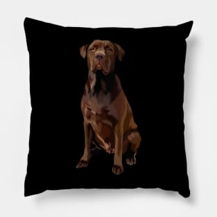 sitting dog sittingvector art Pillow