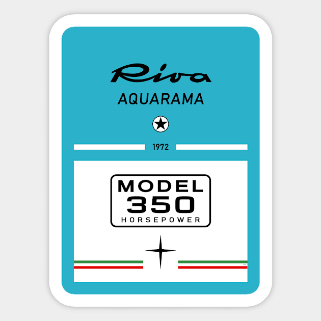 Riva Aquarama Runabout Motor Boat - Aquarama - Sticker | TeePublic
