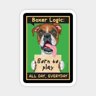 Boxer dog with mud on paws Magnet