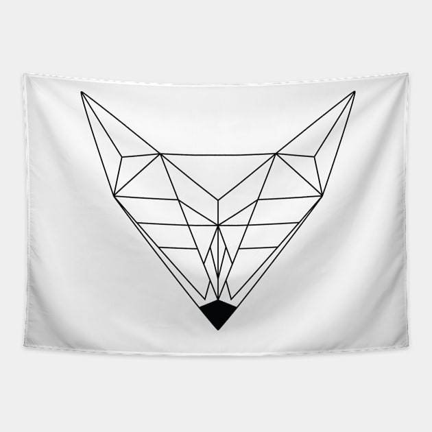 Geometric Fox Tapestry by einat_212