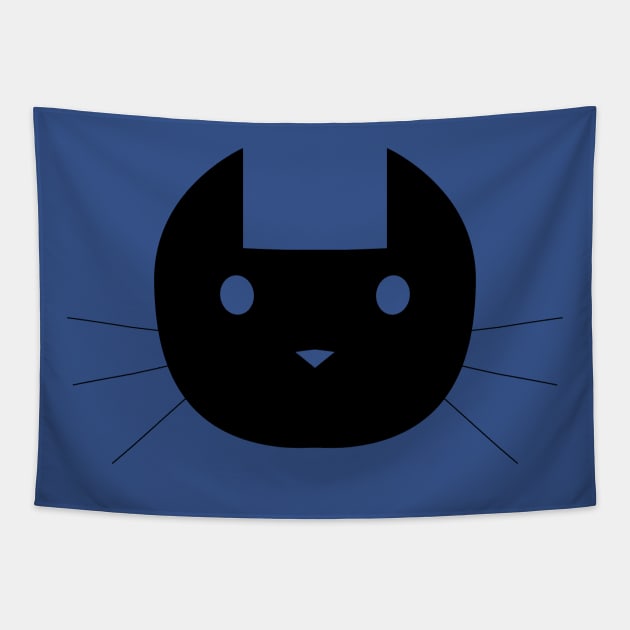 CAT BLACK Tapestry by droidmonkey