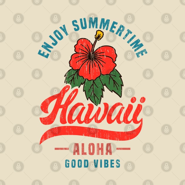 Hawaii vintage retro flower greetings aloha by SpaceWiz95