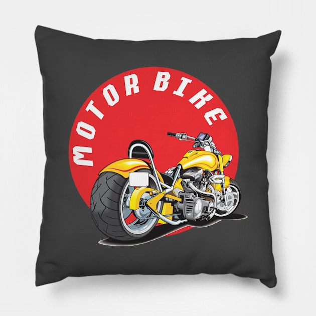 Motor Bike Pillow by Custome_Man