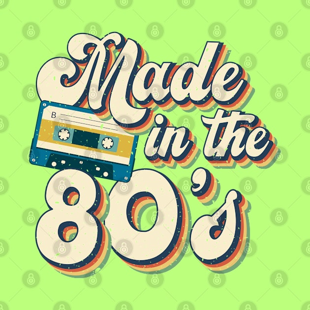 Made in the 80s Vintage Retro Cassette Tape by Pop Cult Store
