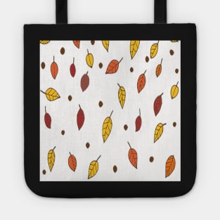 Autumn Leaf Pattern Graphic Design Orange, Rust & Yellow Background Beautiful Fall Tote