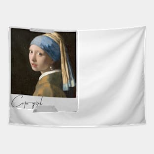 Cute Girl "Vermeer" Tapestry