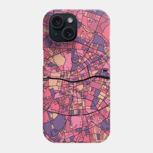 Dublin Map Pattern in Purple & Pink Phone Case