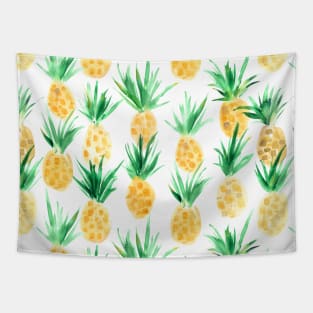 Wild pineapples - watercolor tropical fruits for summer Tapestry