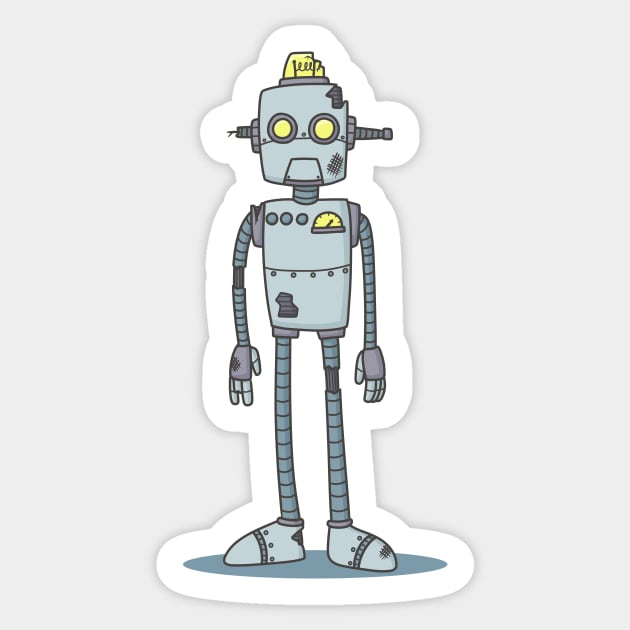 Robot Stickers Stock Illustration by ©lenmdp #13604957