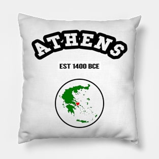 🏺 Athens Greece Strong, Greek Map, 1400 BCE, City Pride Pillow