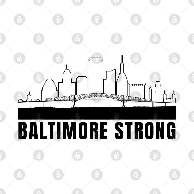 Baltimore Strong - Francis Scott Key Bridge by artbycoan