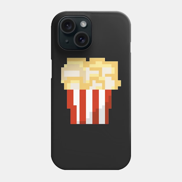 Pixel Art - popcorn full Phone Case by Uwaki