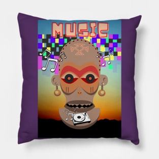 Music Tribal Poster Pillow