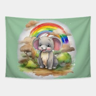 Cute baby elephant Tapestry