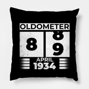 Oldometer 89 Years Old Born In April 1934 Pillow