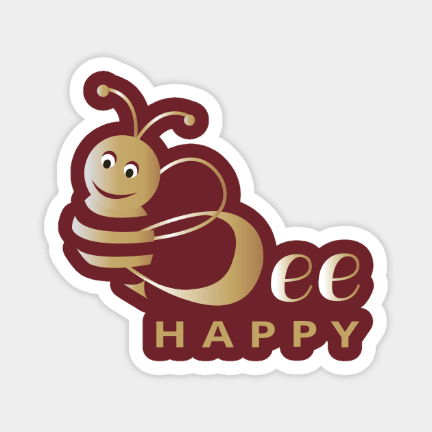 Bee Happy Magnet by dddesign