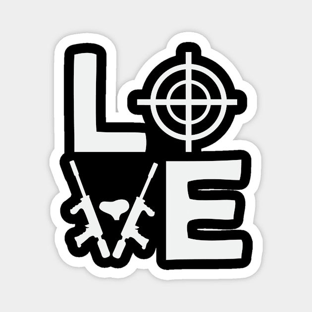 Paintball Love Target Aim Paint Gun CO2 Magnet by DesignatedDesigner