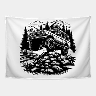 rustic off road car Tapestry