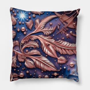 Other Worldly Designs- nebulas, stars, galaxies, planets with feathers Pillow