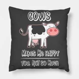 Cow Farming Introvert Saying Pillow