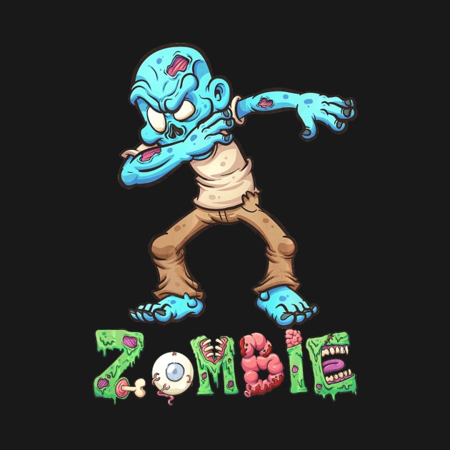 Dabbing Zombie T shirt Halloween Boys Kids Dab Funny Zombies by Antoniusvermeu