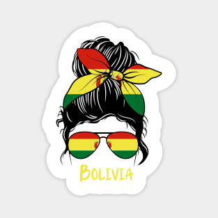 Bolivian Girl, Bolivian girlfriend, Bolivia Messy bun Magnet