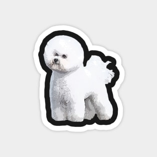 Bichon Frise Standing Beauty Magnet