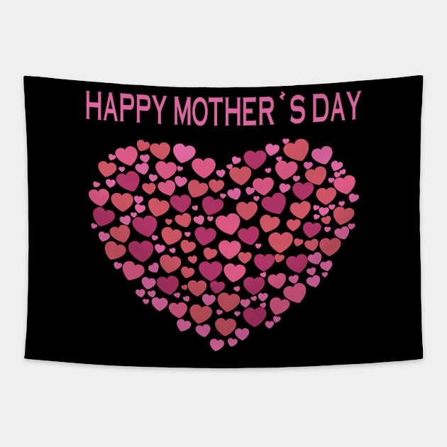 Happy Mother Day Heart Funny Tapestry by YA_MA_TA