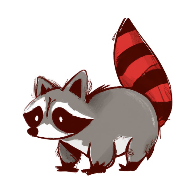 Cute Raccoon Drawing by Play Zoo