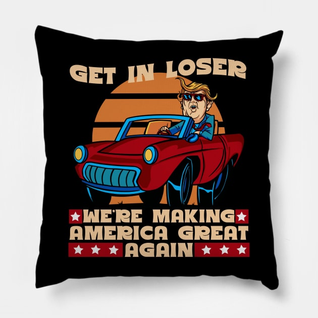 Get in Loser Pillow by Emmi Fox Designs