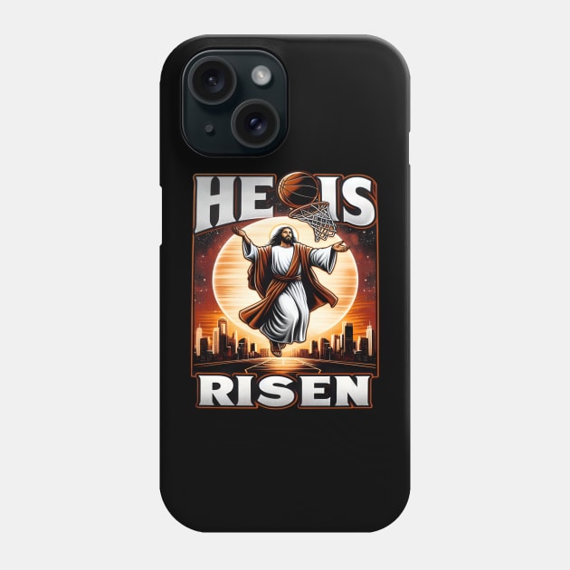 He is Risen: Funny Easter Jesus meme | Jesus Playing Basketball Phone Case by Teebevies