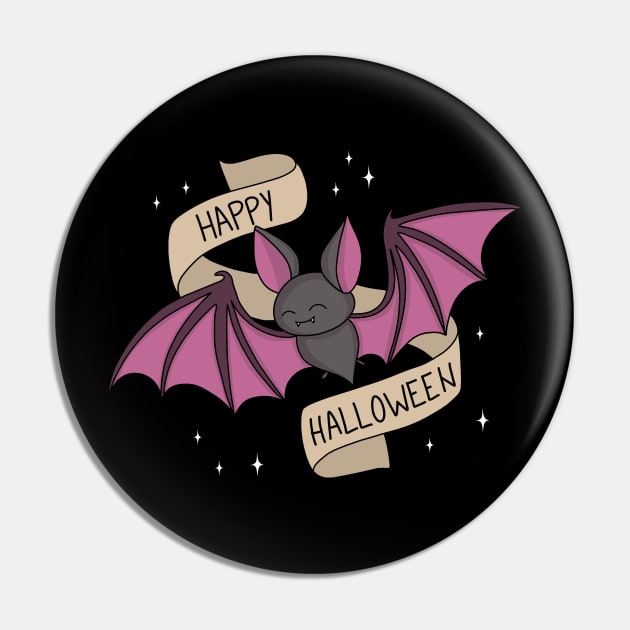 Cute Halloween Bat Pin by valentinahramov