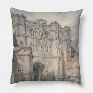 Christ Church Gate, Canterbury by J.M.W. Turner Pillow