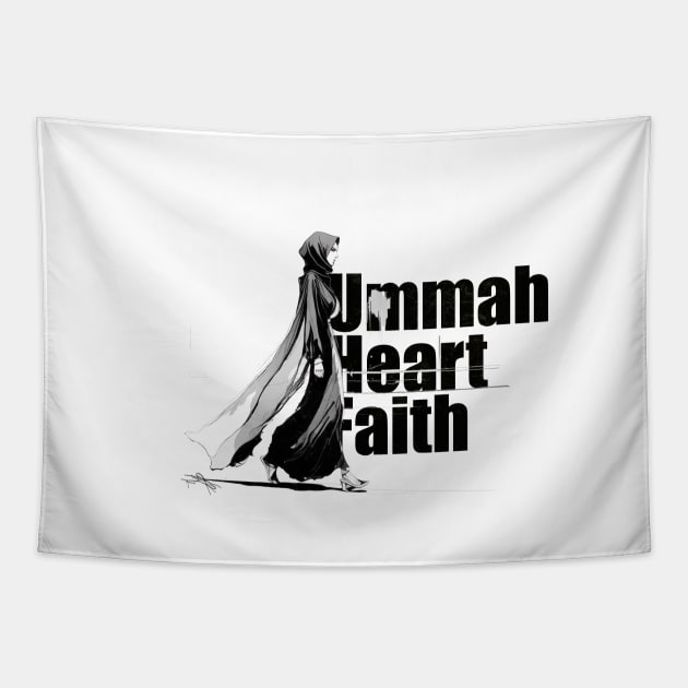 One Ummah, One Heart, One Faith Tapestry by MK3