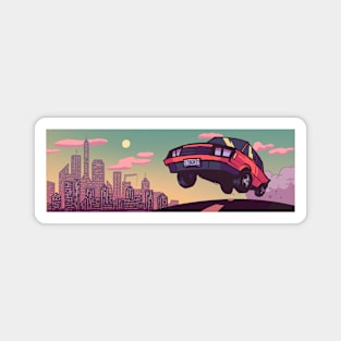 Retrowave Cityscape Magnet