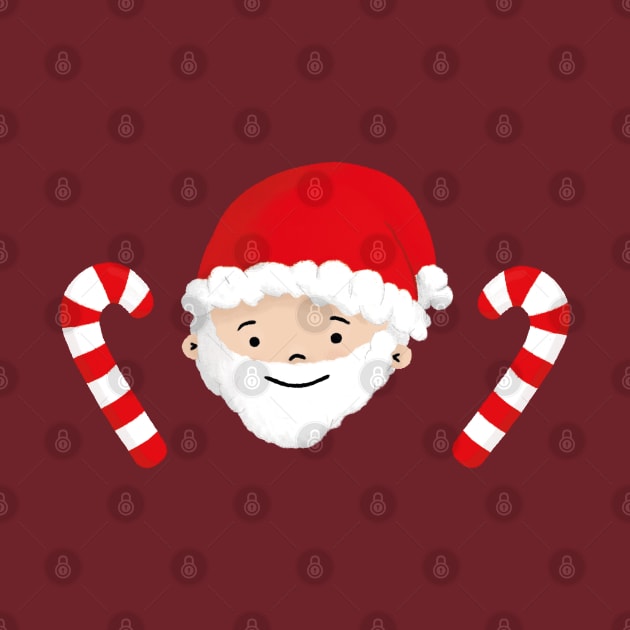 Santa "Jack" with Candy Sticks by TinatiDesign