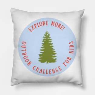 Explore More! Round Logo Pillow