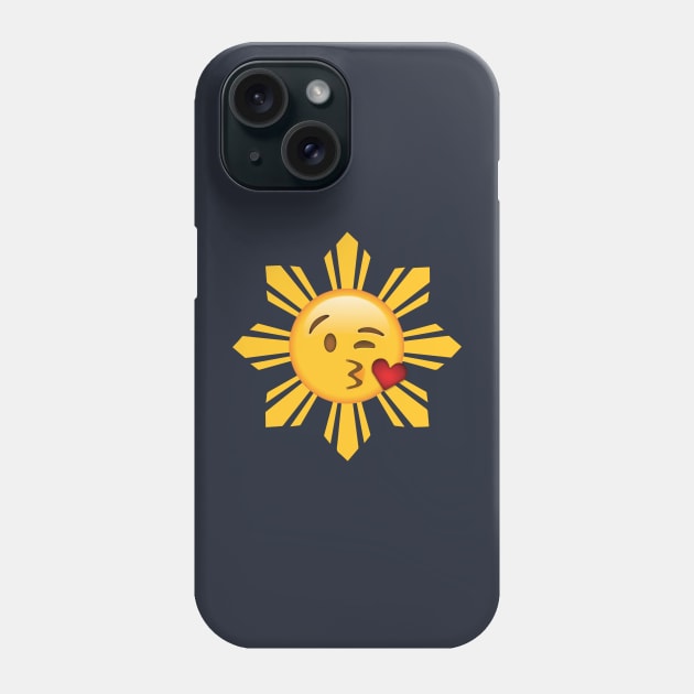 Pinoy Sun Blow Kiss Emoji Heart Wink Phone Case by SkarloCueva