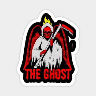 Scary ghost with a big scythe and red wings/amzing design Magnet