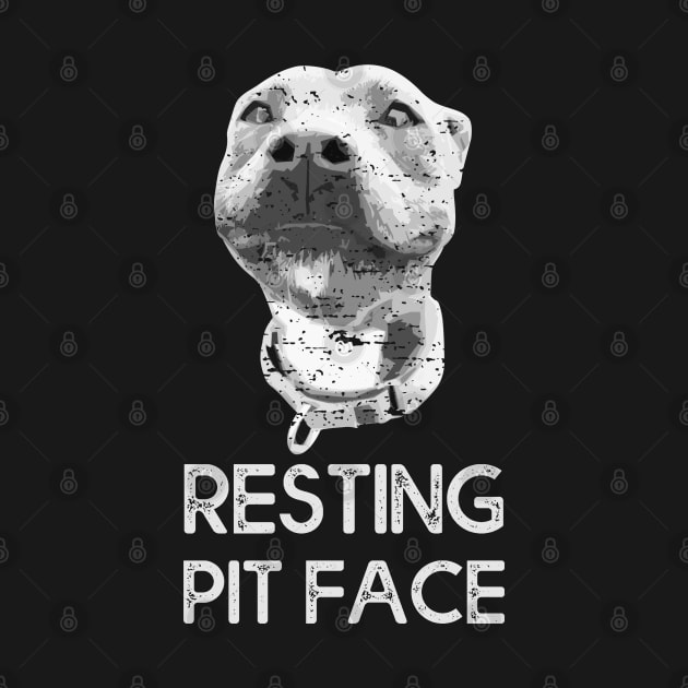 Pitbull Dog Resting Pit Face Vintage Style by MasliankaStepan