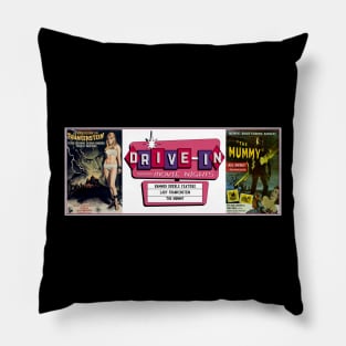 Drive-In Double Feature - Lady Frankenstein & Hammers the Mummy Pillow