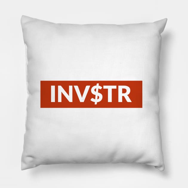 INVESTOR DESIGN Pillow by yuss