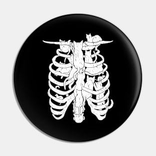 Skeleton Cat Nap Whimsy Pin