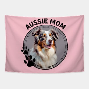 Aussie Australian Shepherd Dog Mom Dog Breed Portrait Tapestry