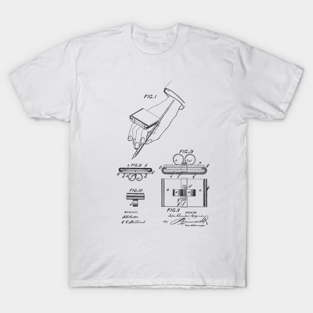 TheYoungDesigns Goal Vintage Patent Hand Drawing T-Shirt