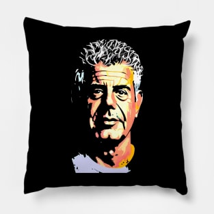 Anthony Bourdain Portrait Pillow