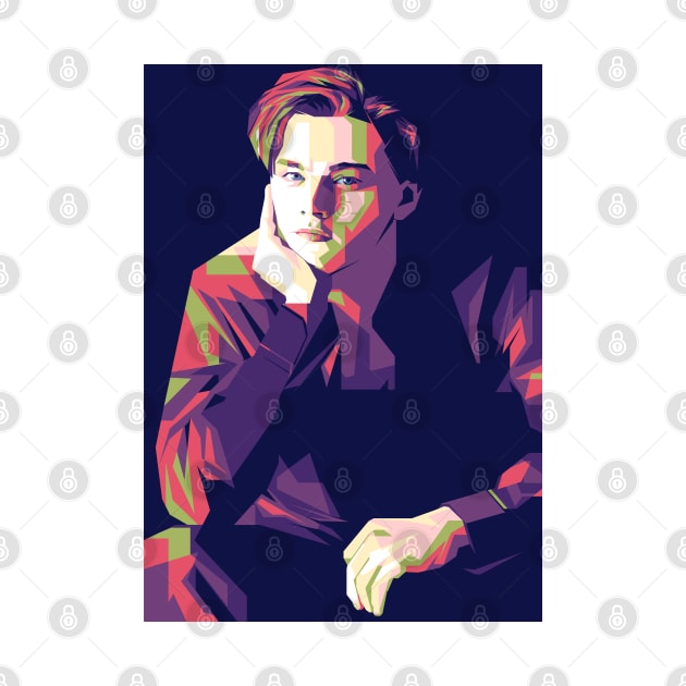 Leonardo DiCaprio pop art style by Sterelax Studio